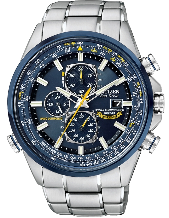 citizen 西铁城 光动能 蓝色天使 男士原子计时码表 at8020-54l