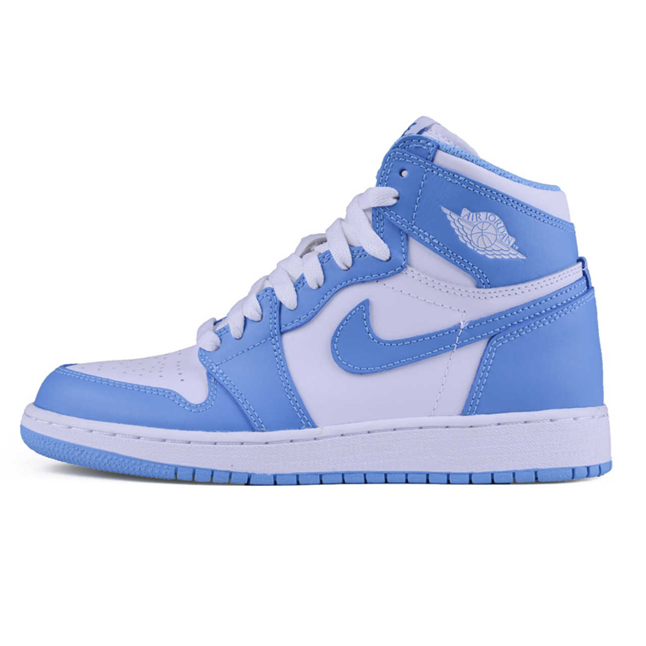 air jordan 1 high og gs乔1北卡蓝 篮球鞋女575441-117