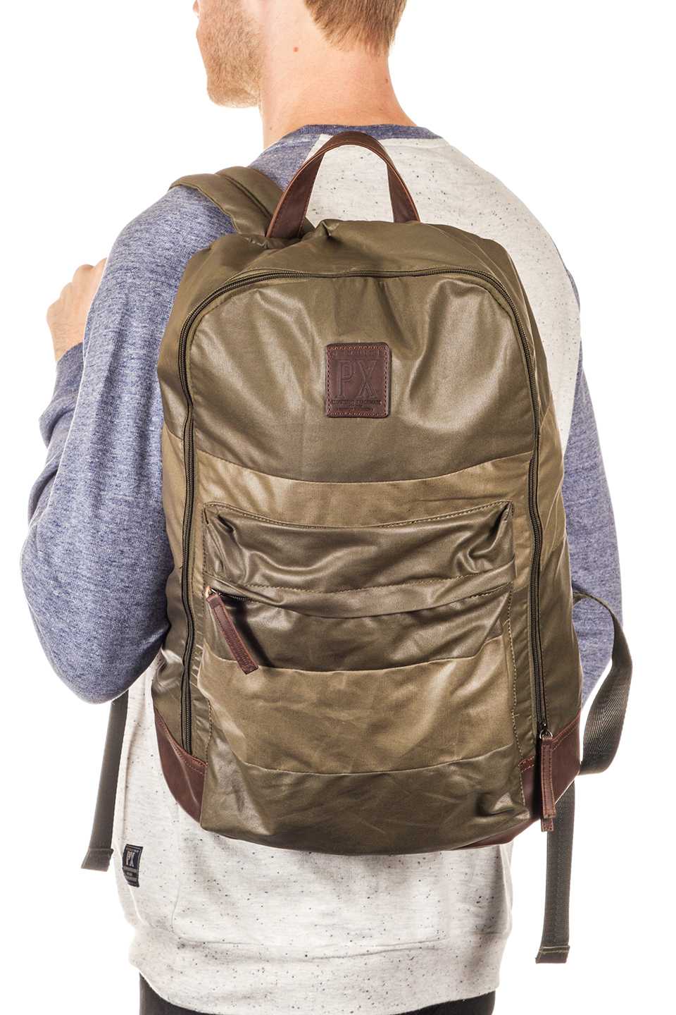 px clothing 橄榄绿 保罗 双肩背包 px5612bg