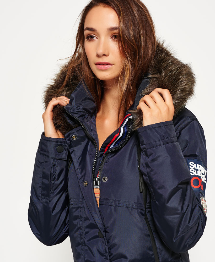 【女款】superdry canadian滑雪风雪衣夹克 63372 海军蓝