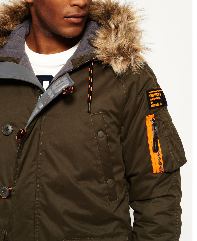 【男款】superdry 微纤维风雪衣外套 63730 深军绿