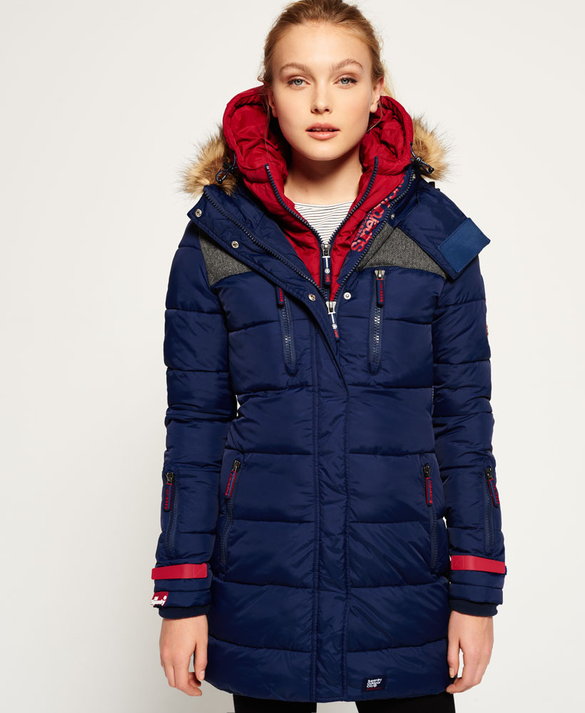 【女款】dark elements连帽风雪衣夹克 深海军蓝/樱桃色 64893