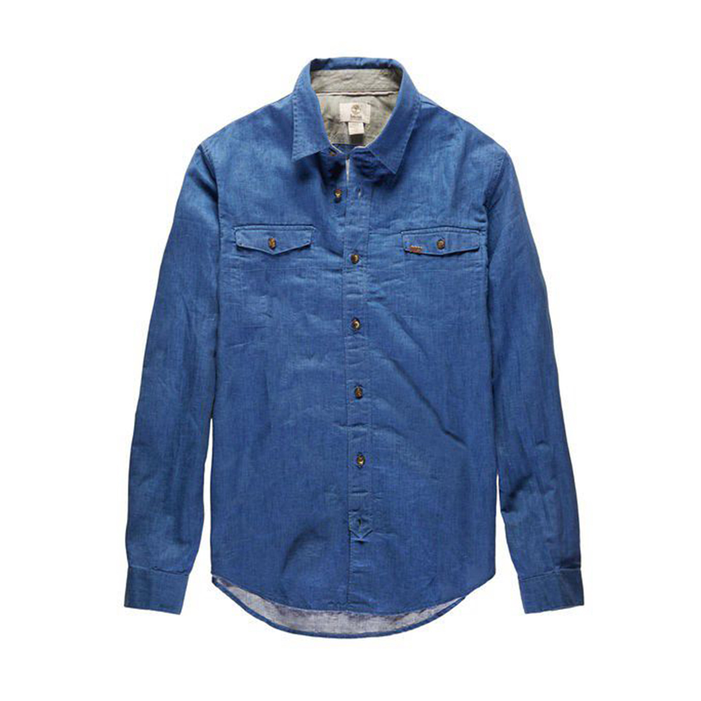 【男款】timberland/添柏岚 男式蓝色长袖衬衫 tb07006j-478 蓝色